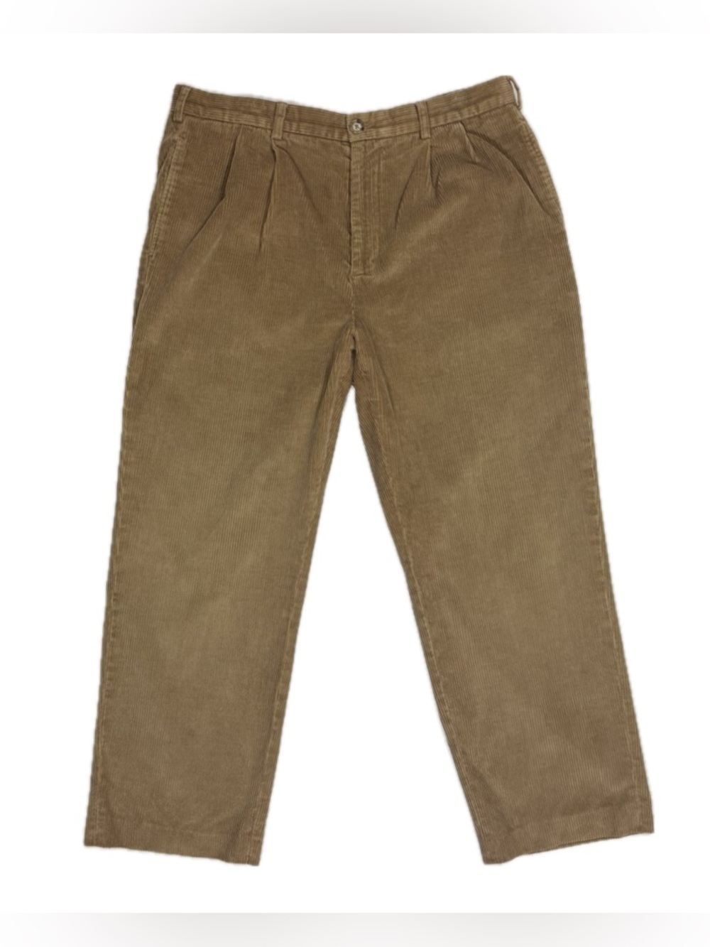 Brooks Brothers Elliot beige tan pleated corduroy chino pants men’s W36 I30